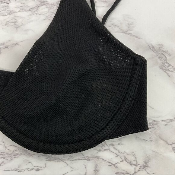 Free People Black In The Mood Underwire Mesh Bra 32D NWT - Picture 3 of 7